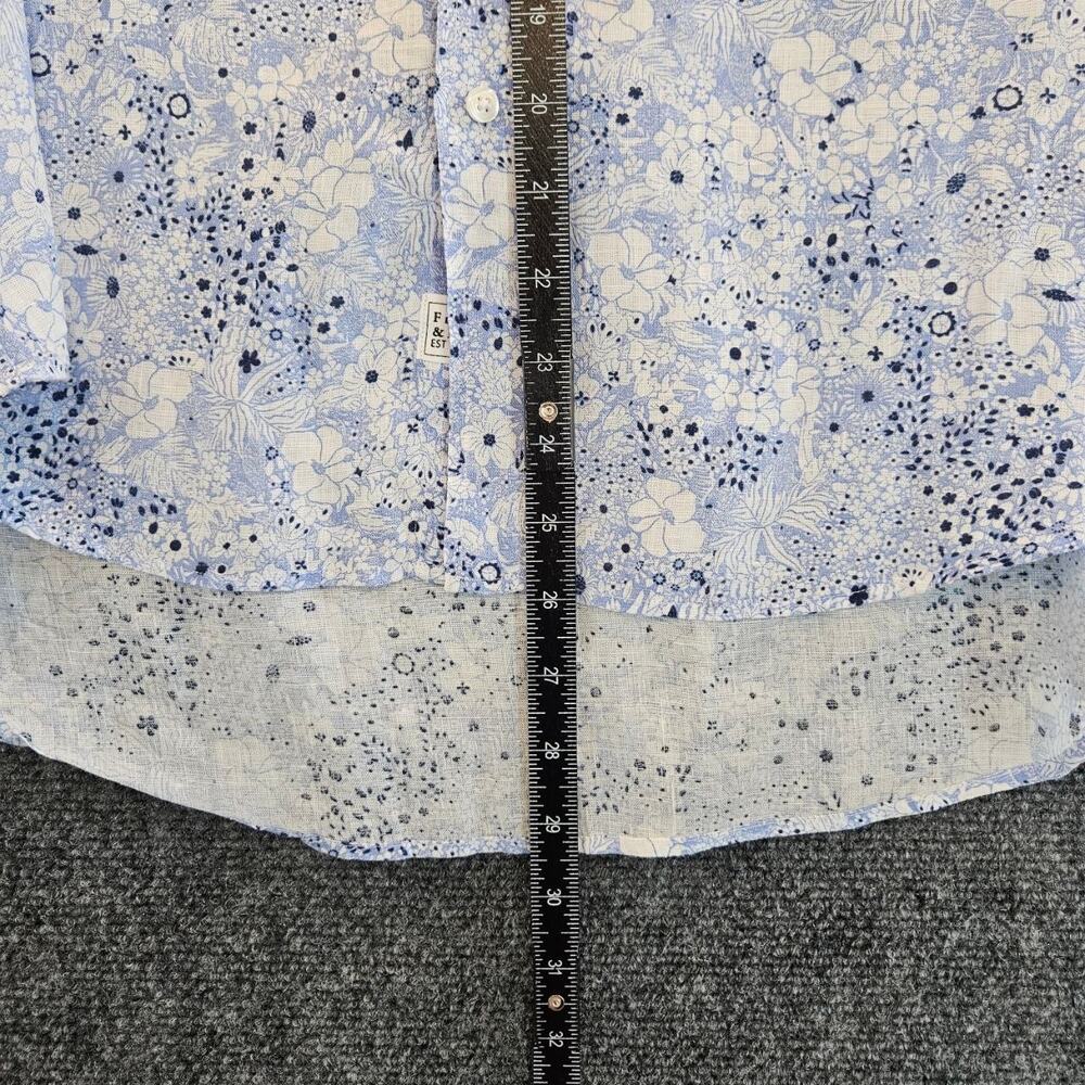 Frank & Eileen Eileen Floral Linen Button-Up Shirt XS - Picture 3 of 10